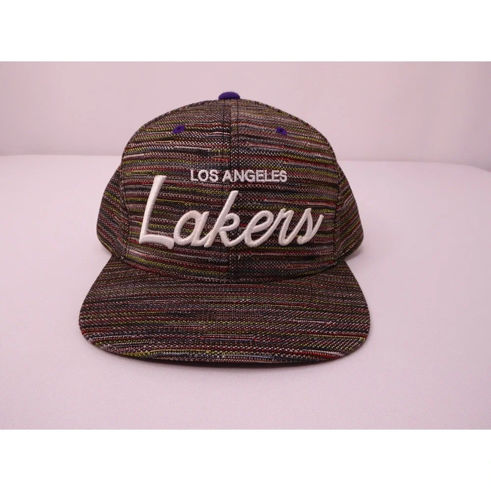 NBA Los Angeles Lakers Multicolor Textured Mitchell & Ness Snapback Hat Cap